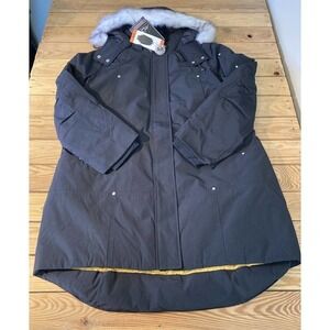 NWT HFX Faux Fur Hooded Coat Size 2XL Women’s Black Full Zip